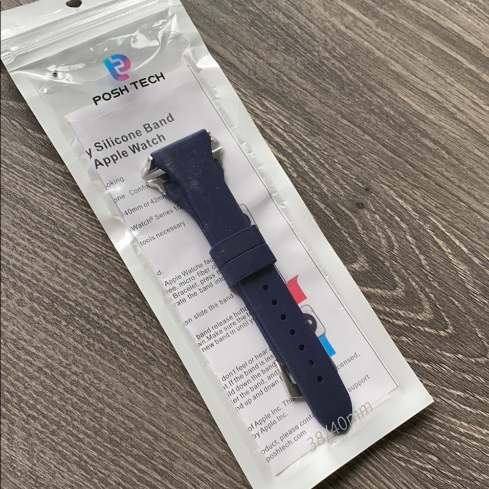 Apple Watch Silicone Band in Eclipse Blue NEW